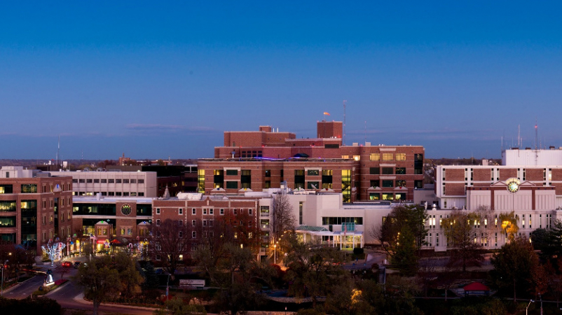 Aerial view of Children's Mercy Hospital